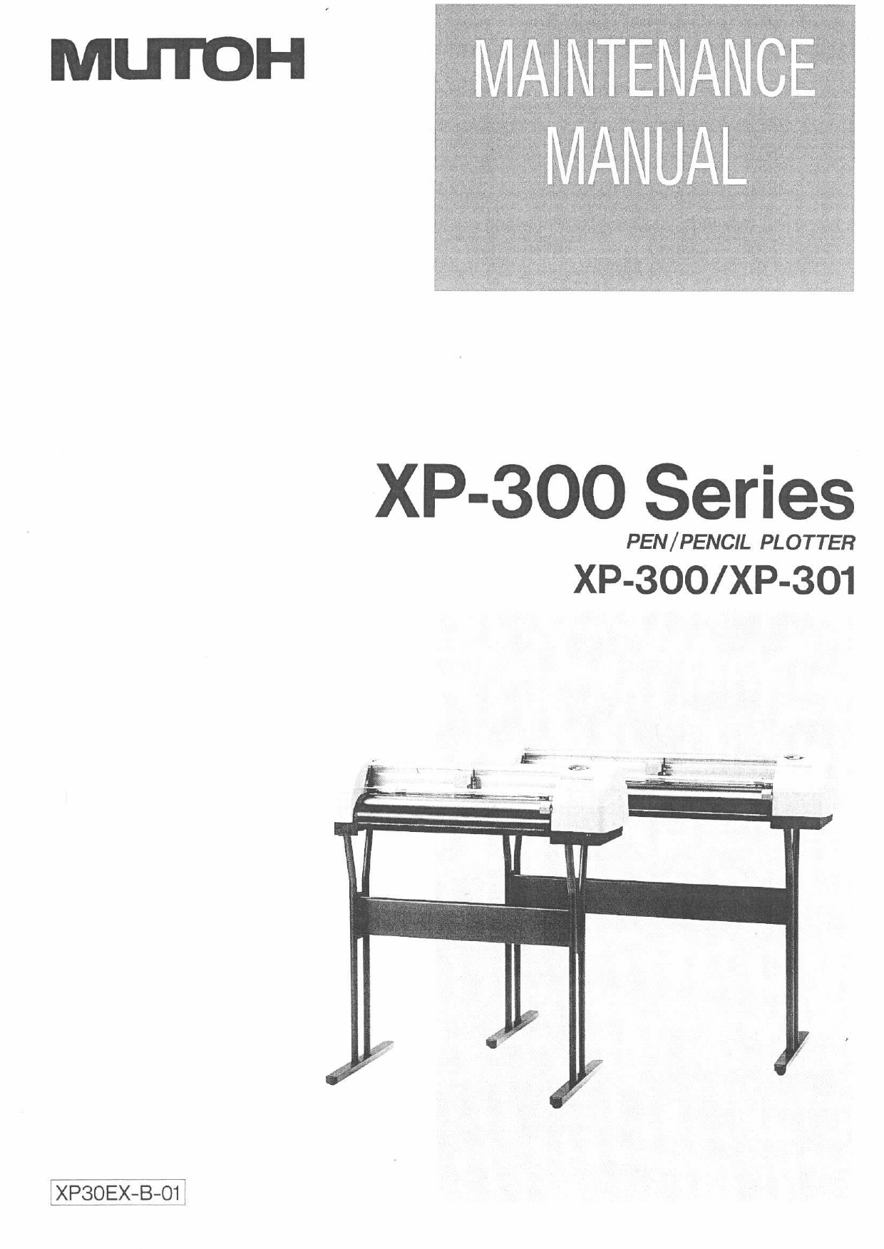 MUTOH XP 300 301 MAINTENANCE Service Manual